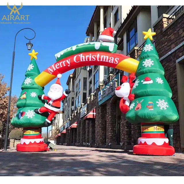 Árbol inflable para exteriores, artículos de Navidad para decoración, Feliz Navidad