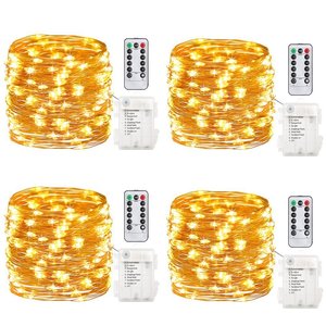 5M 10M Waterproof Battery Operated <strong>Remote</strong> Control 8 Mode <strong>Timer</strong> Solar <strong>String</strong> Copper Wire LED <strong>String</strong> <strong>Light</strong> Christmas Decoration - Product Image 1