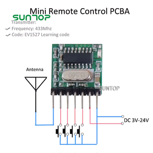 Control remoto inalámbrico Rf 4 canales Universal 433 Rf Wifi receptor 433 Mhz Rf transmisor y módulo receptor