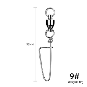 New Arrival 44LBS Stainless Steel B-Shaped Bearing <strong>Swivel</strong> Ring Fishing <strong>Swivel</strong> with <strong>Swivel</strong> Snap Hook - Product Image 4