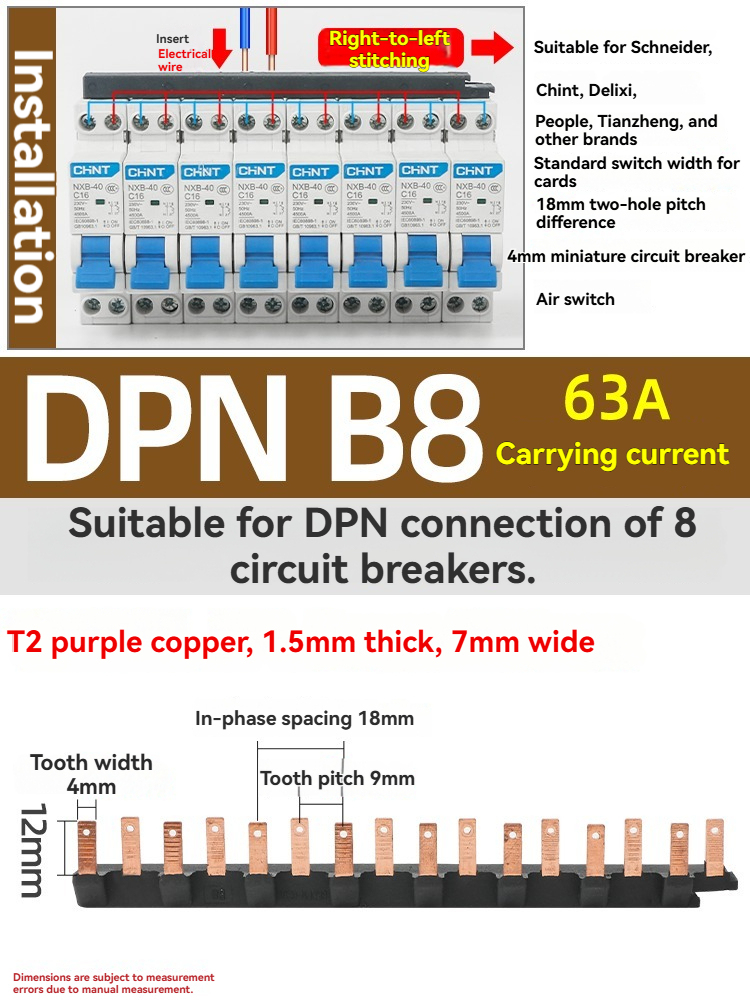 DPN B8 63A (connection for 8 1P MCBs)
