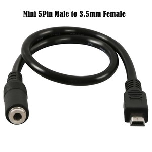 热3.5毫米母至5针迷你/微型<span class=keywords><strong>USB</strong></span>公麦克风耳机适配器电缆