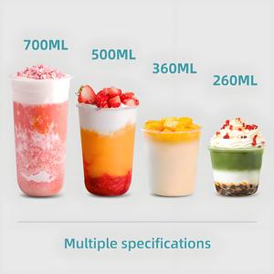 RUILIカスタム使い捨てプラスチックPPカップ (お茶、コーヒー、アイスクリーム、ソーダ、ボバ、ミルクセーキ包装用) - Product Image 3