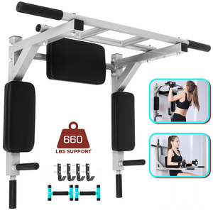 Çok fonksiyonlu egzersiz ekipmanları ev spor salonu Pull up Bar duvara monte çene up Dip standı güç kulesi egzersiz Dip Bar - Product Image 2