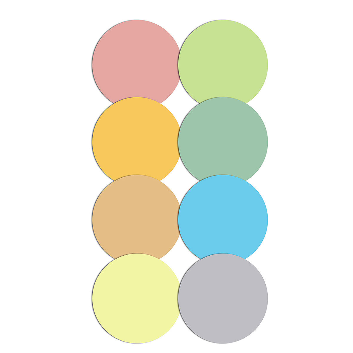 8 round yellow powder