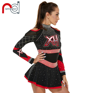2022 <strong>Youth</strong> <strong>Cheer</strong> and Dance Style Cheerleading Uniforms With Mesh and Rhinestone Crystal Cheerleader Uniforms