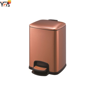 Yumuşak yakın kapak kağıdı ile 12L paslanmaz çelik Pedal çöp kutuları çöp kutusu oda kapalı mutfak geri dönüşüm kutusu - Product Image 2