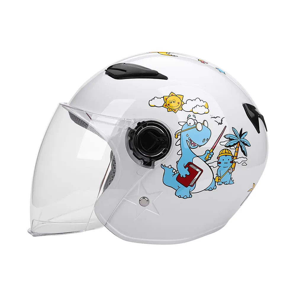 Capacete infantil meia face design personalizado, capacete de brinquedo para crianças estilo dos desenhos animados