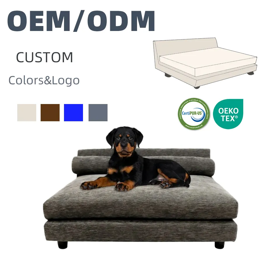Cane di lusso divano letto per cani all'ingrosso personalizzato memory foam divano divano letto per cani