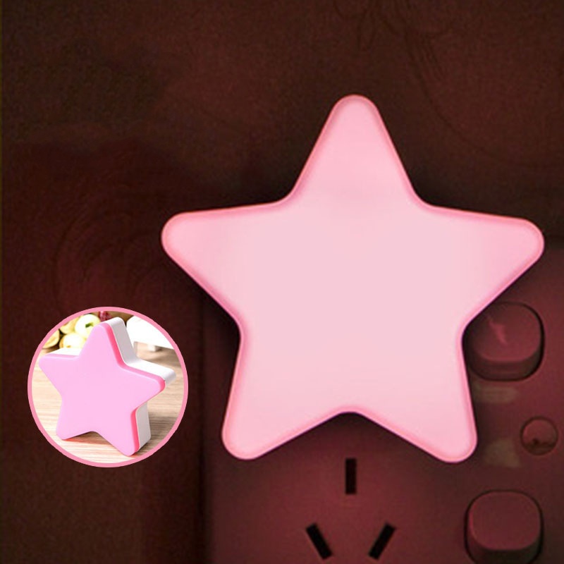 Modelo con control de luz-estrellas rosas-estándar estadounidense-110v-220v-05w
