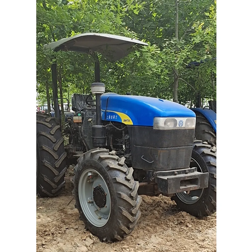 Trattore usato shanghai holland SNH704 70hp 4wd ford 3 trattori agricoli aratro a disco