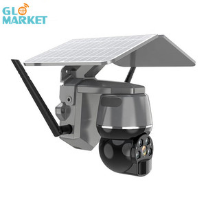 Glomarket-cámara inteligente inalámbrica para exteriores, cámara de seguridad con Panel Solar y batería, 4G, visión nocturna, impermeable, 2022 - Product Image 1