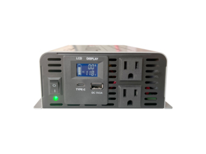 Fit4无DC 12v至交流110V 60Hz，带液晶显示器双插座C型和USB输出600瓦纯正弦波逆变器 - Product Image 4