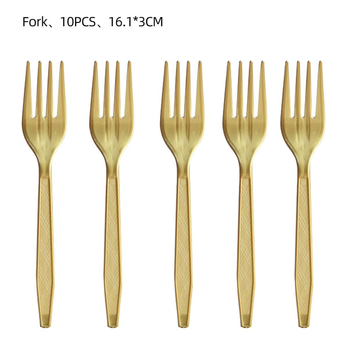 Black gold fork * 10pcs