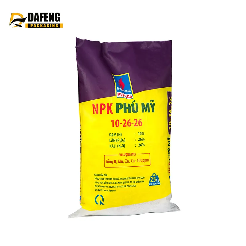 DAFENG Color Printing Customized Rice Flour Fertilizer Packing Bopp Laminated PP Woven Bag