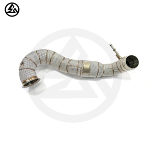 Csz Hoge Prestaties Uitlaat Voor Mercedes Benz A45 <span class=keywords><strong>Cla45</strong></span> 2014-2018 Gla45 W176 Downpipe Met Hitteschild Uitlaatsysteem - Product Image 2