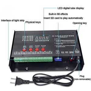 SXZM-T-8000Ac 220V RGB-LED-Streifens teuerung Programmier barer 8-Kanal-Ausgang 8192 Pixel-Sync-Steuerung mit LED-Pixel-Controller der SD-Karte - Product Image 6