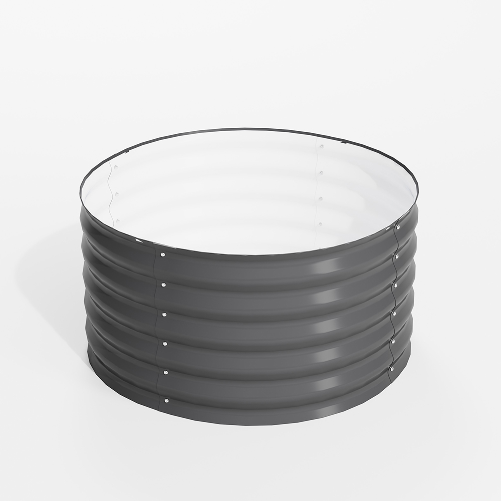 Gris profundo + cama de jardín elevada