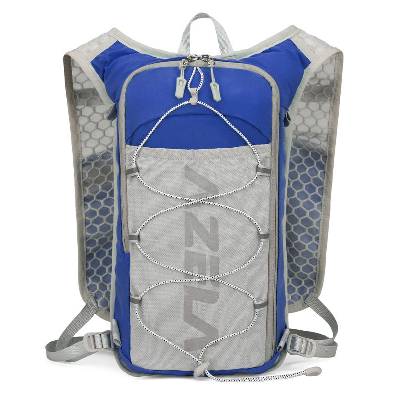 Royal blue - กระเป๋าเป้สะพายหลัง + ถุงน้ำอ่อน 1.5 ลิตร สีขาว