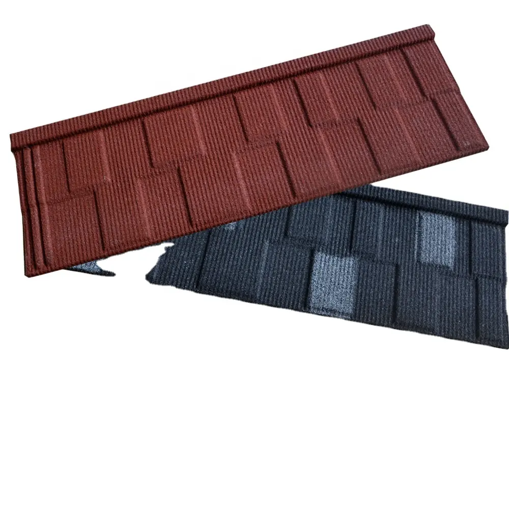 フェードフリースチール低価格Alu-亜鉛石コーティングされた金属屋根タイルマバティ屋根シート保証ガーナケニアで50年のシェイクタイル