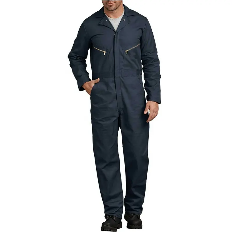 Twee Rits Zak Chemische Beschermende Custom Werkkleding Overall Mode Lange Mouw Eendelig Coverall Uniform Industrieel