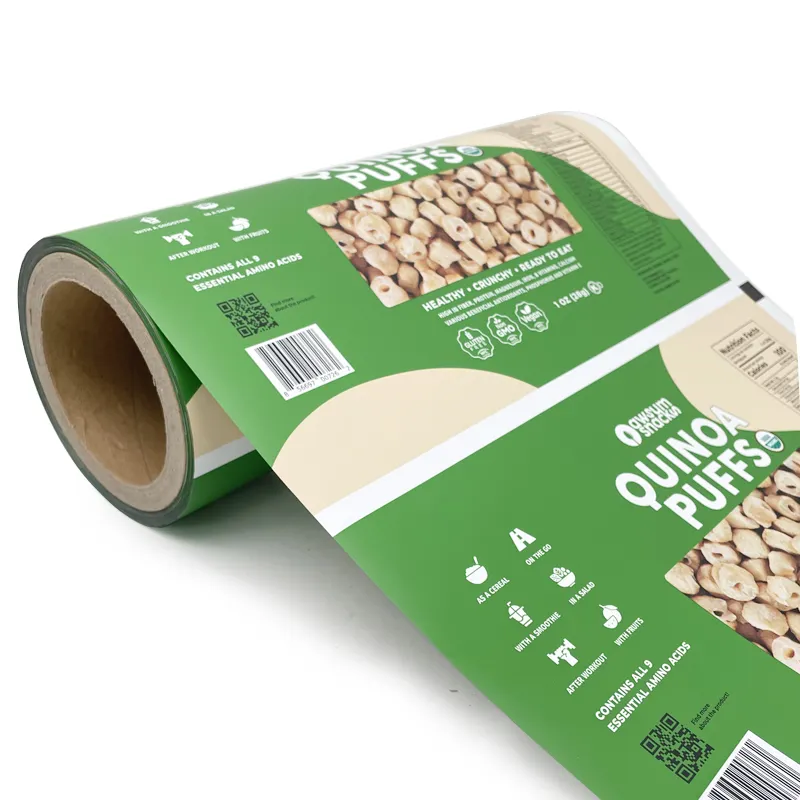Custom Printed Soft Packaging Film Roll BOPP Food Grade Lamination Foil Mylar Metal CPP Material for Snack Food Packaging