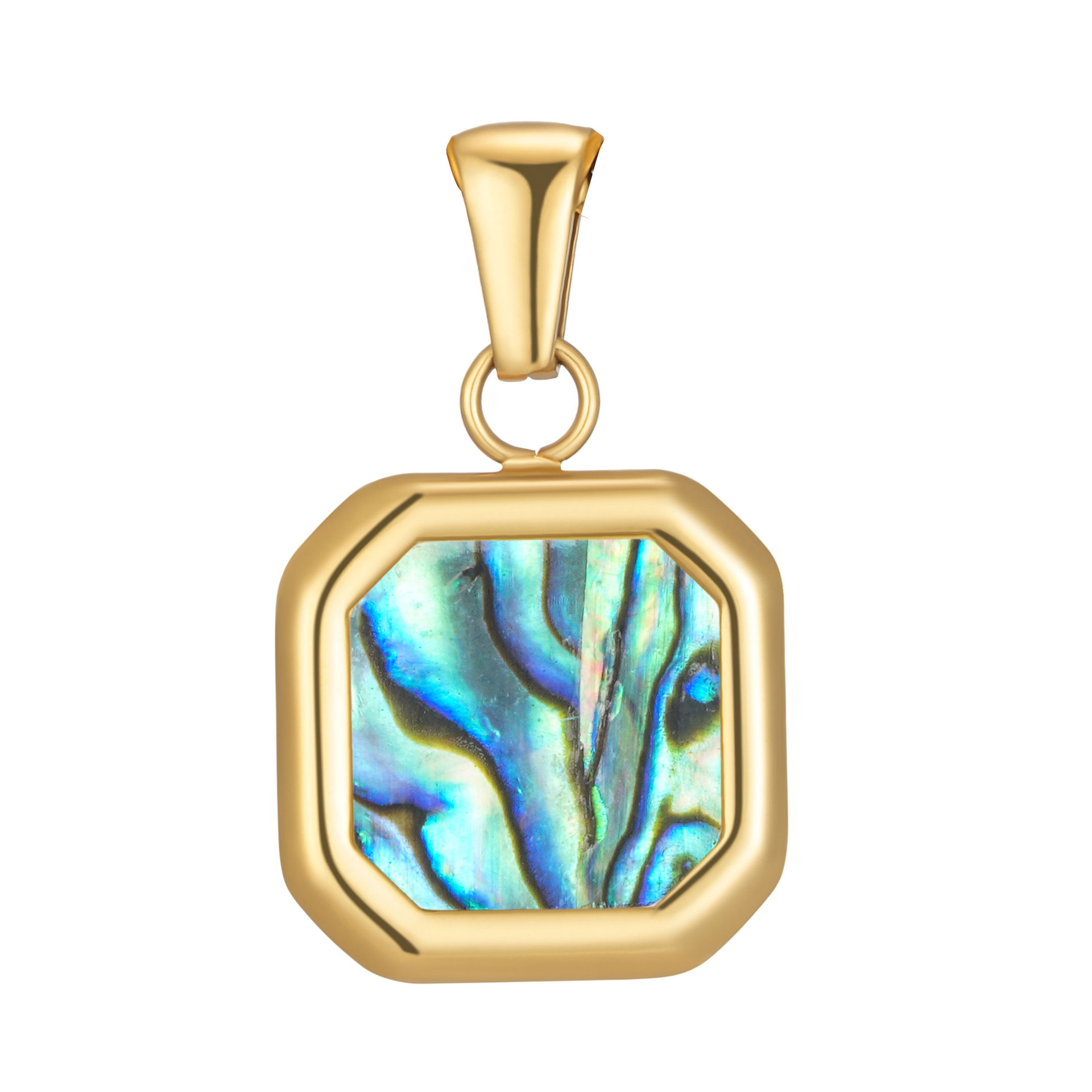 Pendentif doré et coloré