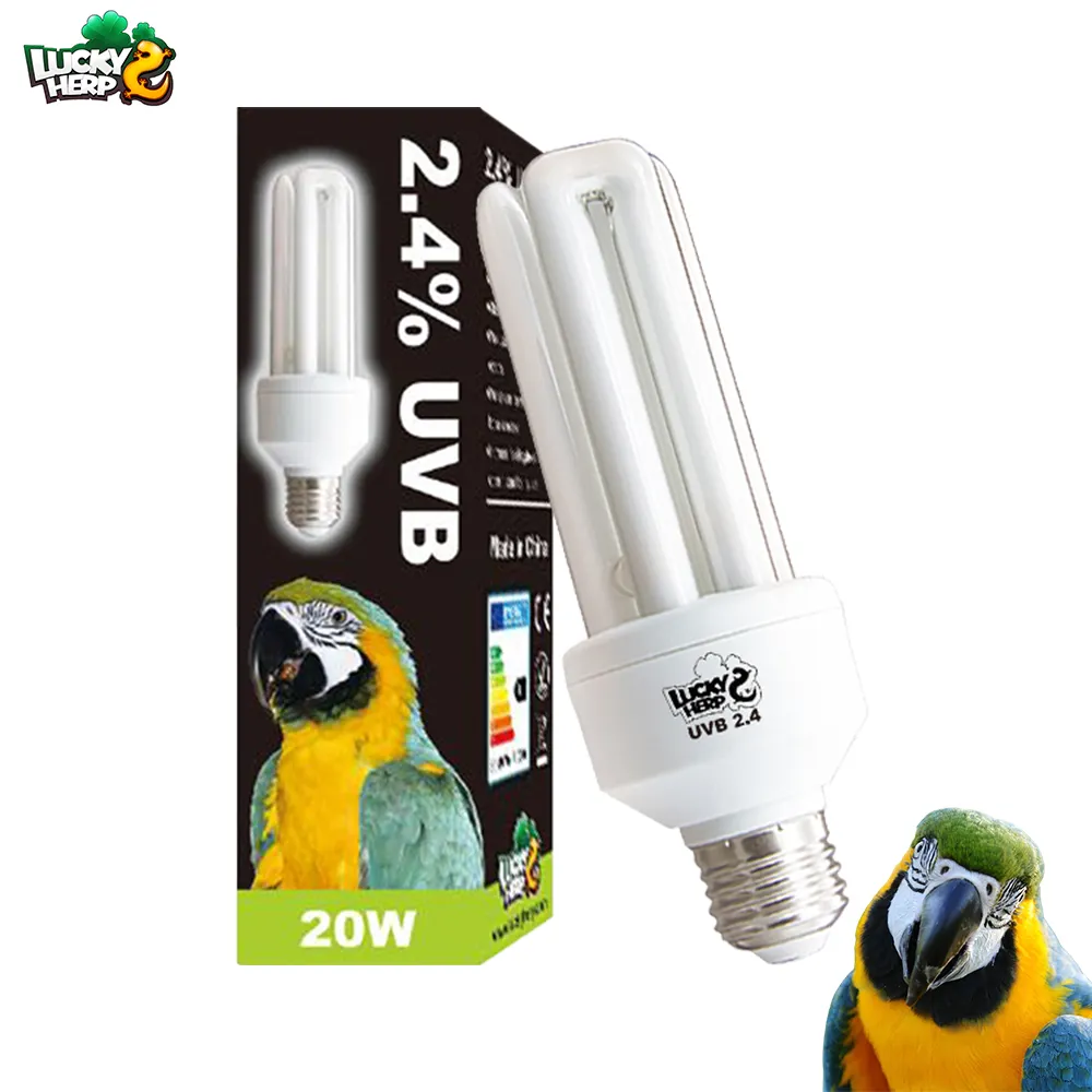 20w Ave 2,0 uvb uva lámpara fluorescente compacta bombilla de luz 2 en 1