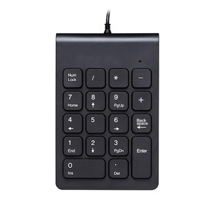 Venta al por mayor de fábrica Mini teclado numérico con cable Teclado USB 18 teclas Teclado estándar para computadora portátil Aplicación de números Idioma inglés - Product Image 5