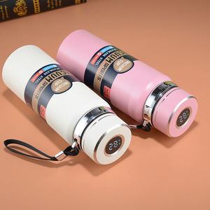 Công suất lớn đôi tường thông minh phích Flask LED kỹ thuật số hiển thị nhiệt độ thép không gỉ chân không Nước hoa cuộn trên chai - Product Image 5