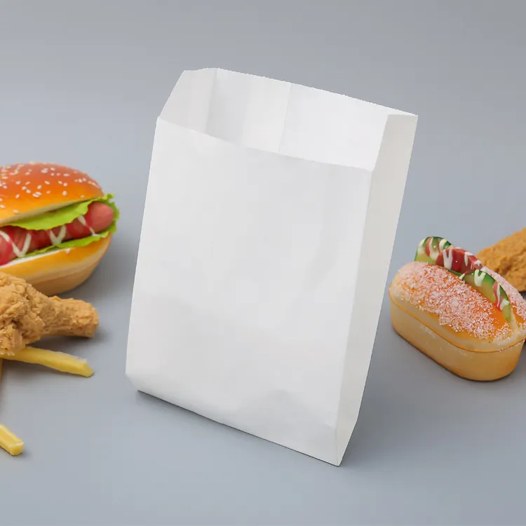 Toptan özel yağlı gıda sınıfı kağıt torba Hamburger kızarmış tavuk göğsü patates kızartması