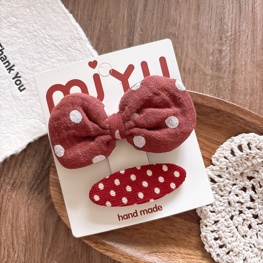 1-polka dot bow set
