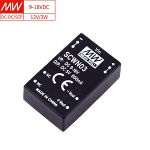 MEAN WELL SCWN03A-12 High Eff., 9-18VDC <strong>Input</strong>, 12V 0.25A <strong>Output</strong>, DIP24 3W <strong>DC</strong>-<strong>DC</strong> Converter, for Industrial &amp; Telecom Systems - Product Image 1
