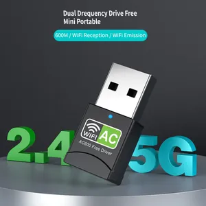 Usb Wireless <strong>Network</strong> Card Receiver Driver-free 5g Dual-band 600mbps Desktop <strong>Computer</strong> <strong>Wifi</strong> Receiving Transmitter