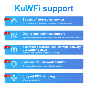 KuWFi 100Mbps 8 + 2端口以太网网络交换机，带POE铁壳6KV闪电250米延伸距离24V 48v上行ip网络 - Product Image 2