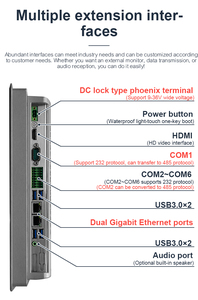 Panel táctil integrado para pc, tablet industrial, android, pc, pc, i7, 15 pulgadas, rs485, rs232, VESA - Product Image 3