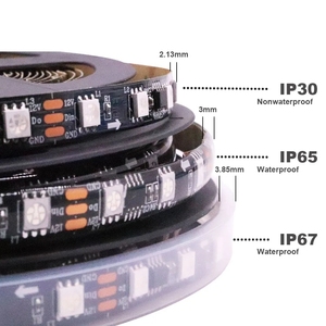 5050 SMD WS2811 RGB LED striscia luminosa 30 60 LED Controller esterno 1 IC Design luminoso normale DC12V - Product Image 4