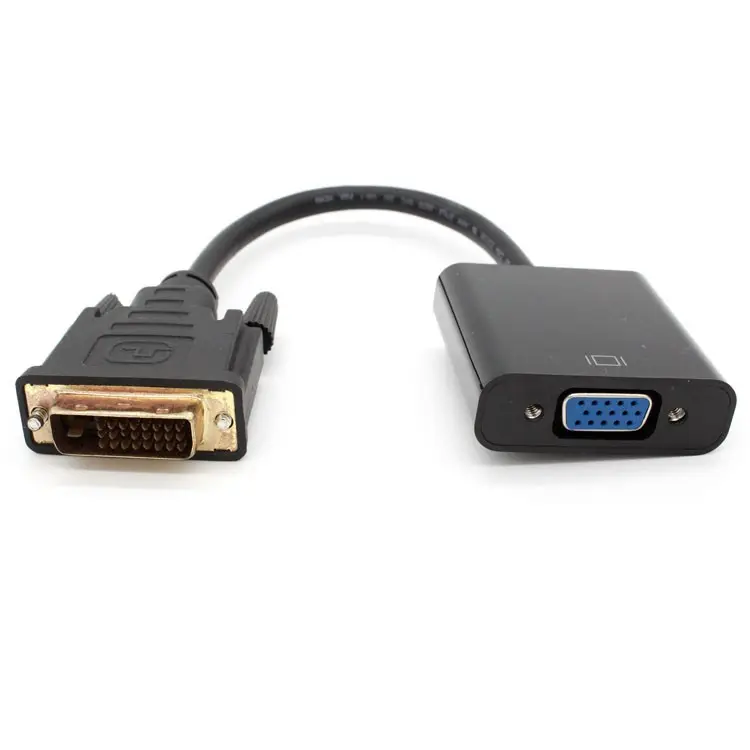 DVI zu VGA Adapter 1080P Aktive DVI-D zu VGA Adapter Konverter Stecker zu Buchse
