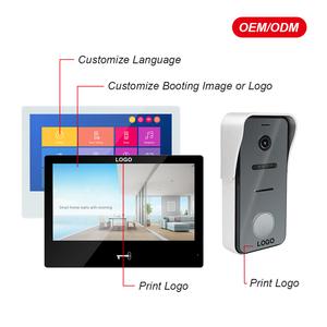 Sistema de videoportero con cable de 2 cables con visión nocturna Timbre IP Monitor de cámara y bloqueo de puerta para puertas residenciales - Product Image 6