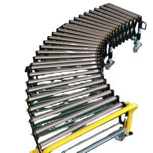 Rodillo transportador de carga extensible de altura ajustable, con motores para contenedor de camión - Product Image 1