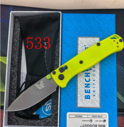 Fluorescent Green Handle Gray Blade