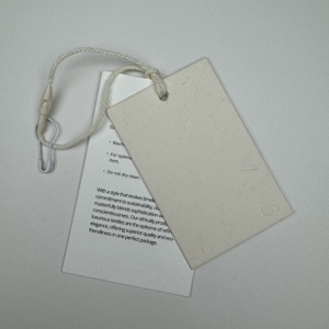<strong>High</strong> <strong>Quality</strong> Custom Luxury Embossed Recycled Paper Logo Tag <strong>Strings</strong> for Shoes and Bags Own Brand Customized - Product Image 2