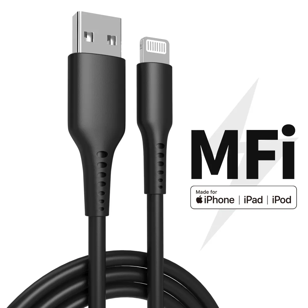 Mfi chứng nhận ban đầu cho Iphone cáp dữ liệu sạc nhanh 1m/2M/3M/OEM USB A đến 8Pin Cáp dữ liệu cáp USB