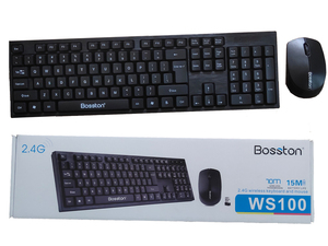 BOSSTON WS100 Wireless 2.4G <strong>Keyboard</strong> and Mouse Set for Business Office and Home Use - Product Image 5