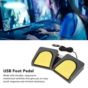 USB двойной ножной переключатель USB двухпедальный механический контроллер MIDI HID программируемый компьютерный ПК ножной переключатель - Product Image 4