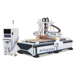 TT-T4 multihusillo automático para carpintería, máquina enrutadora CNC Industrial para muebles, máquina de corte CNC con 4 ejes - Product Image 1