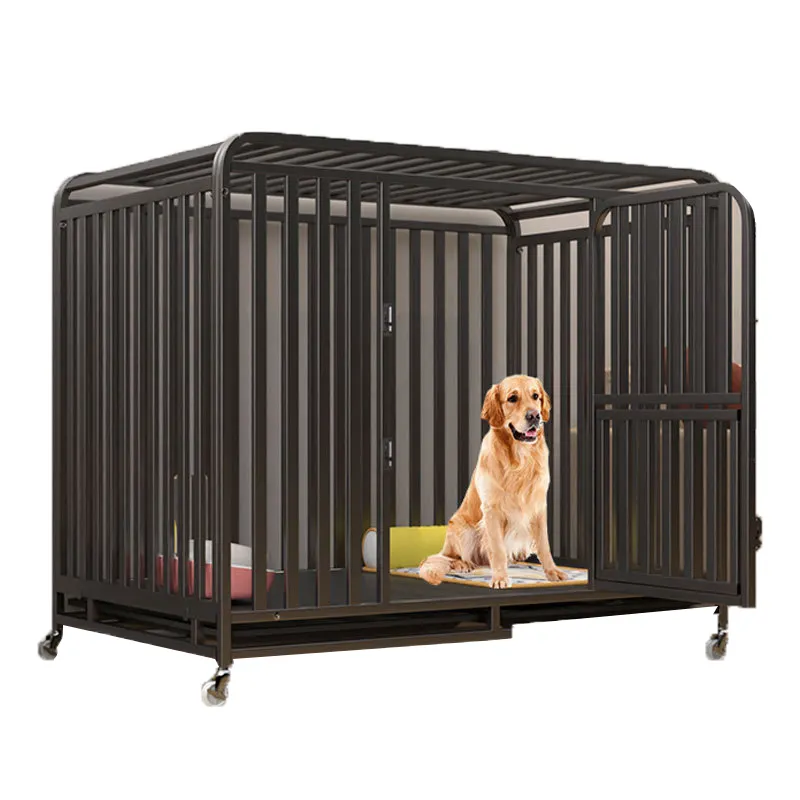 Nieuw Ontwerp Heavy Duty Pet Box Met Cover Metalen Hondenhek Krat Indoor Outdoor Oefening Hond Kooi Kennel