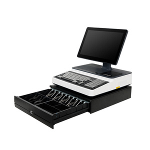 PSJ1000 15,6 "одиночный не сенсорный экран POS терминал оплаты кассовый аппарат все в одном Pos-система с принтером и кассовым ящиком - Product Image 1