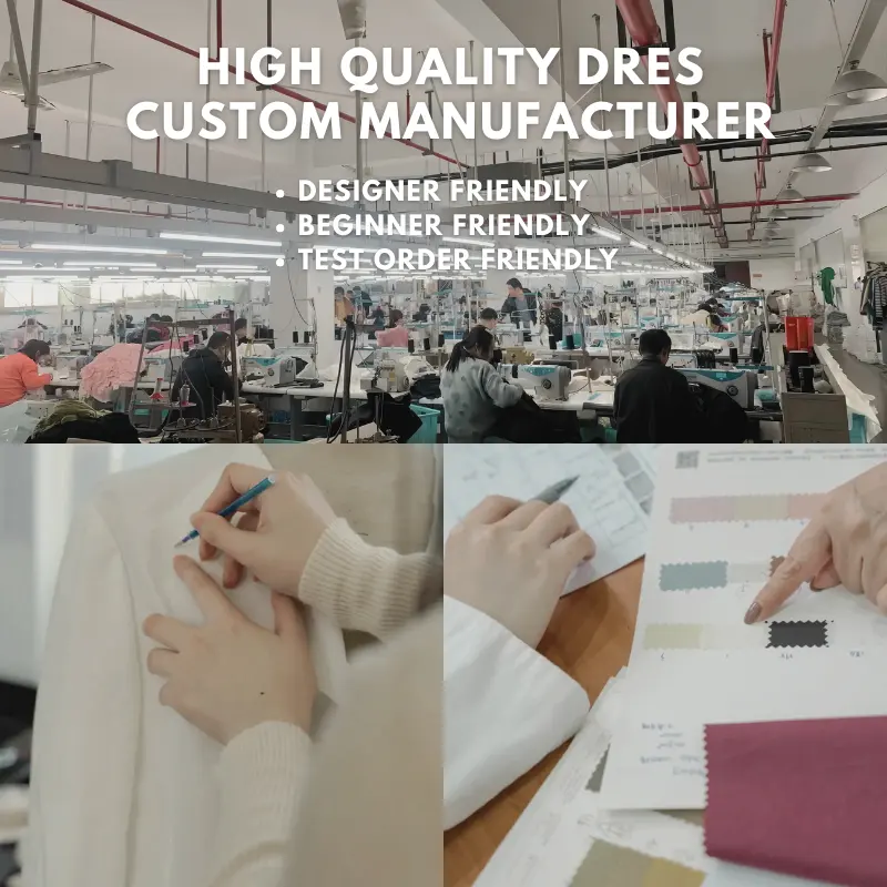 Proveedores verificados Mujeres Fabricantes de ropa de aduanas Vestidos casuales Fábrica de ropa Pequeña MOQ Ropa hecha a medida