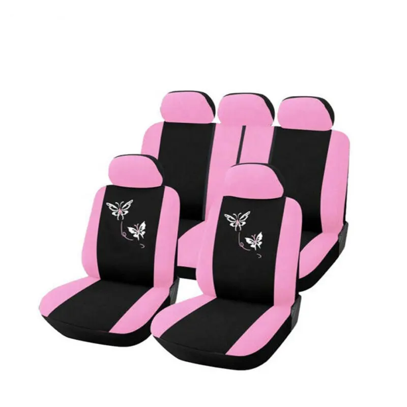 Venta caliente OEM ODM Universal Car Seat Pink and black Polyeester Transpirable Tribal Patrón Car Seat Covers